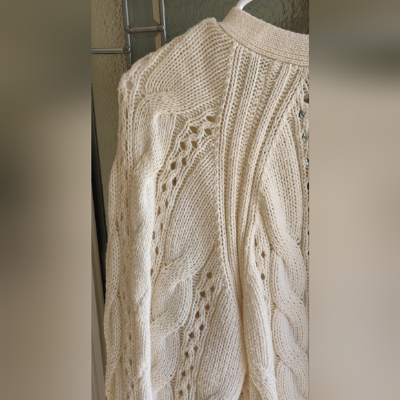 Cream Cardigan Sweater Cotton Blend Universal Thread Women's Size XS NWT - Picture 4 of 10